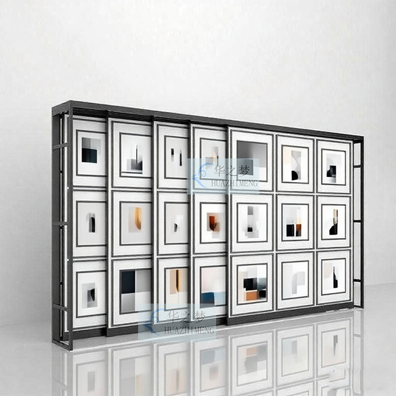 Customize Size Flat Sliding Oil Painting Display Rack