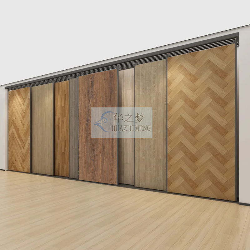 Custom Horizontal Pushing Wood Flooring Parquet Display Stand - Image 2