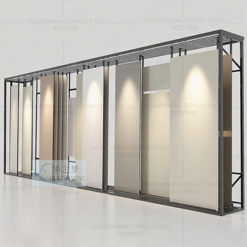 Customiz Porcelain Tile Stone Marble Push Pull Display Rack - Image 2