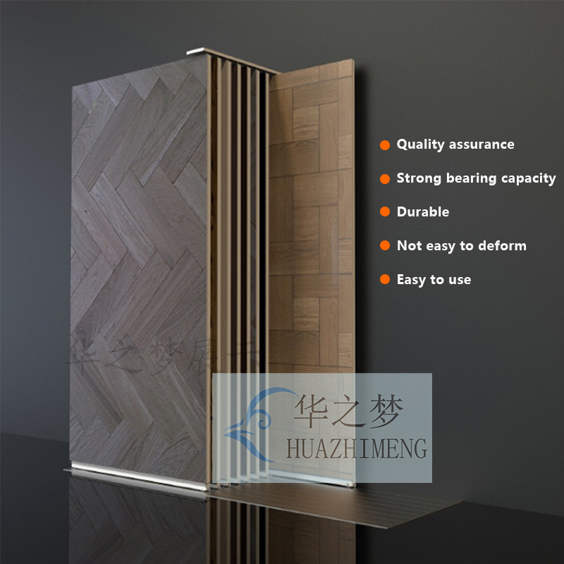 Factory Wood Flooring Parquet Hardwood Rack Flat Push Display Stand