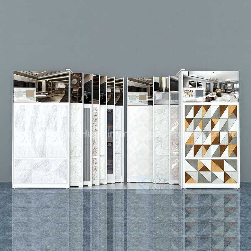 Custom Exhibition Hall Floor Tiles Display Rack Push-pull Ceramic