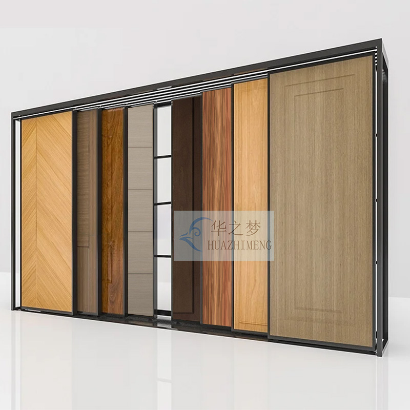 Custom Horizontal Pushing Wood Flooring Parquet Display Stand