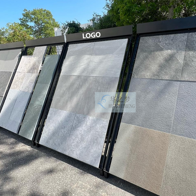 Sample Display Shelf Granite Quartz Slate Metal for Outdoor Use