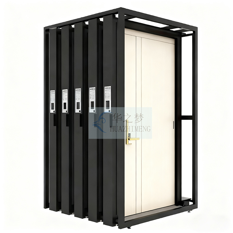 Pull Out Wooden Door Display Rack Window Door Sample Display - Image 3