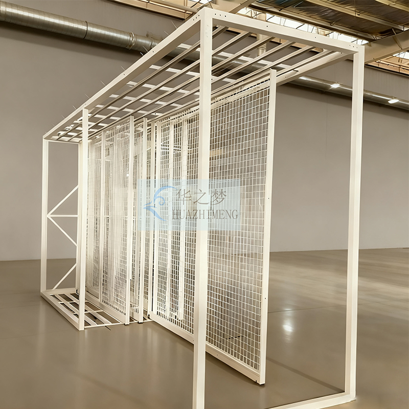 Customize Size Flat Sliding Oil Painting Display Rack - Image 3