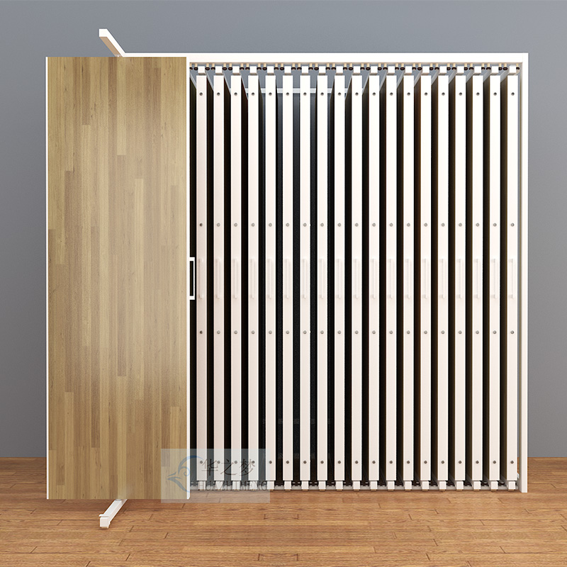 Pull Push Rotating Wood Flooring Oak Hardwood Laminate Display Rack