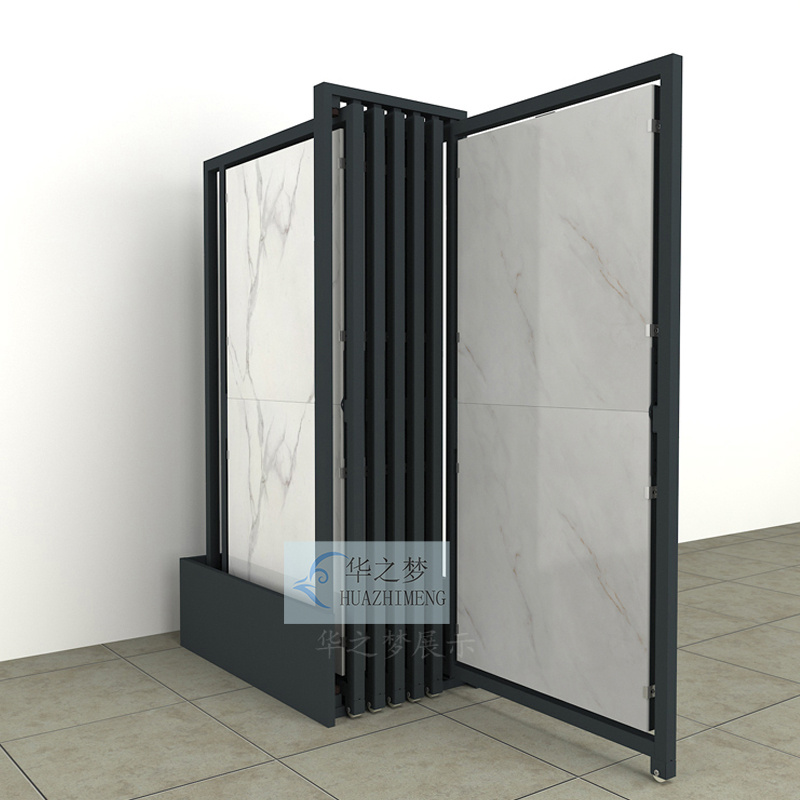 360 Degree Rotation Tile Stand Push Pull Ceramic Display Rack - Image 2