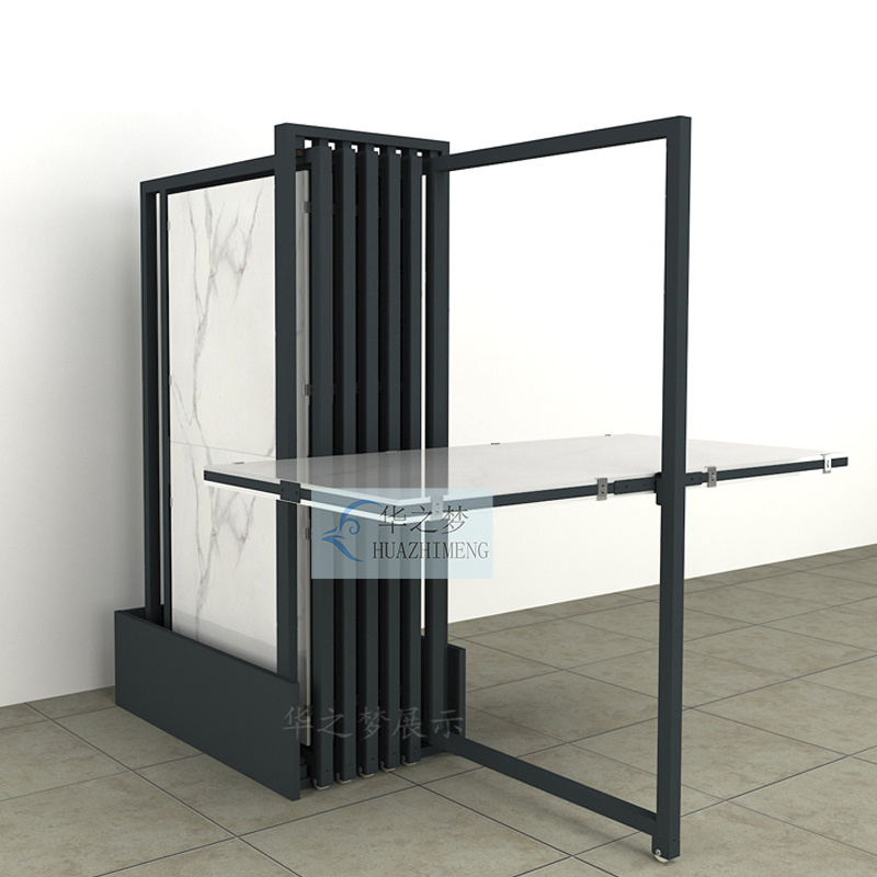 360 Degree Rotation Tile Stand Push Pull Ceramic Display Rack - Image 3