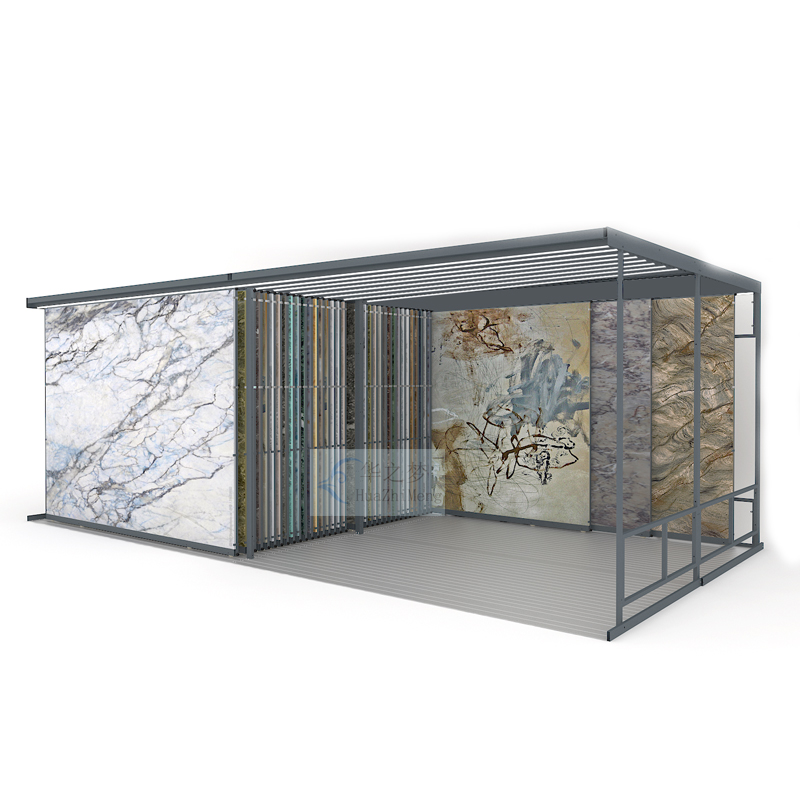 Customiz Porcelain Tile Stone Marble Push Pull Display Rack