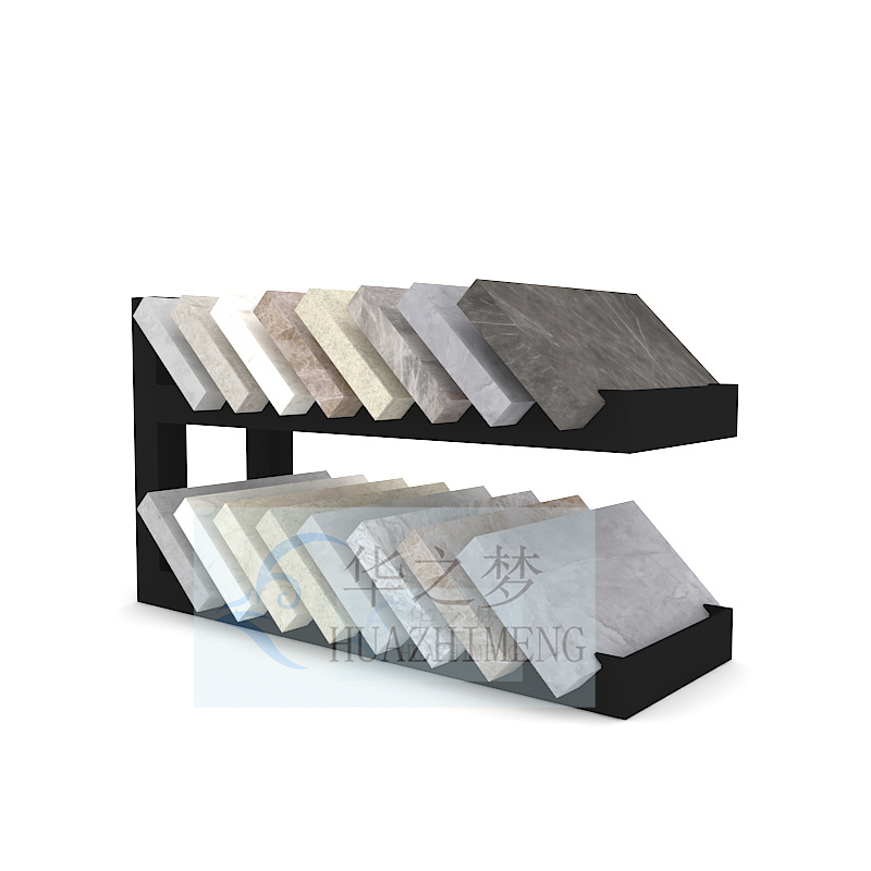 Double Layer Tile Mosaic Marble Floor Display Rack Showroom - Image 3
