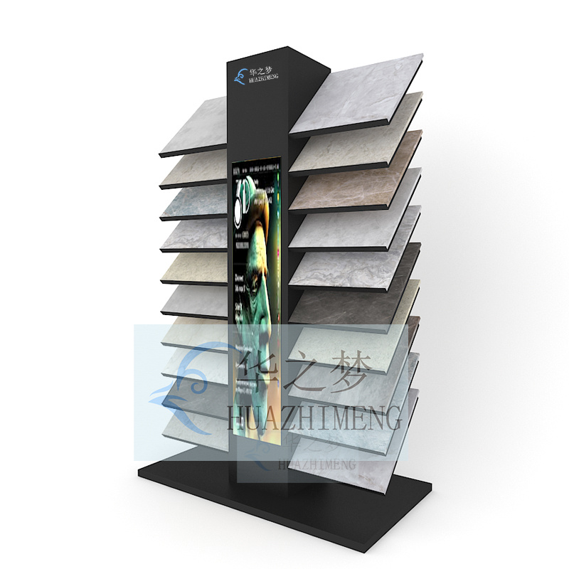 Quartz Stone Granite Double Sided Drawer Tile Display Sample  Rack