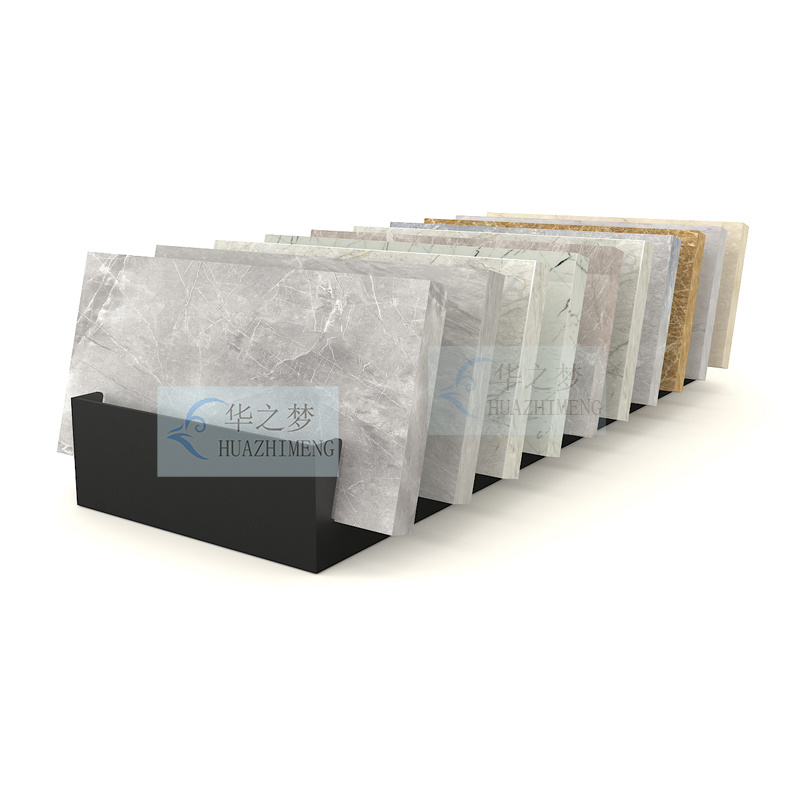 Simple Marble Sample Porcelain Floor Quartz Tile Display Rack