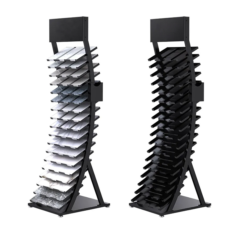 Customize Tile Stand Stone Quartz Mosaic Sample Display Shelf