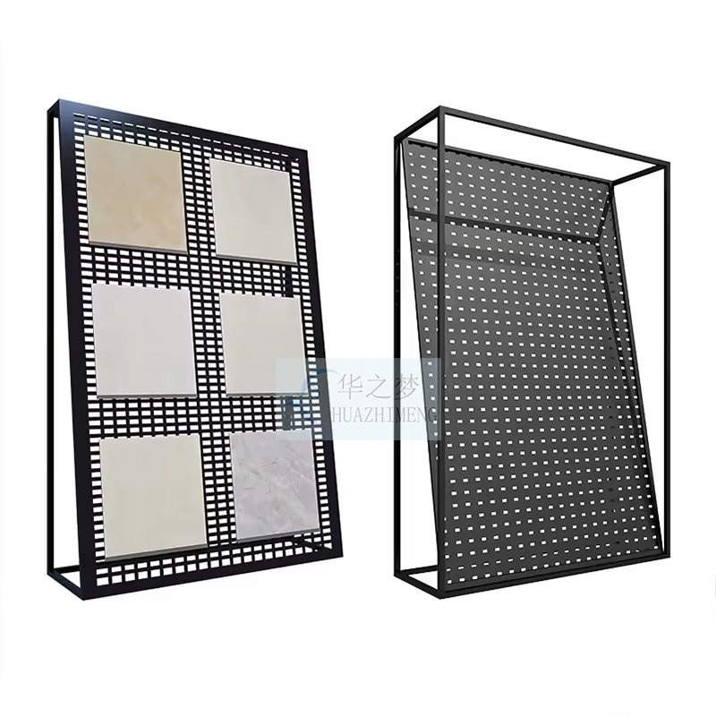 Punched Hole A Frame Tile Wall Panel Pegboard Plate Display Stand