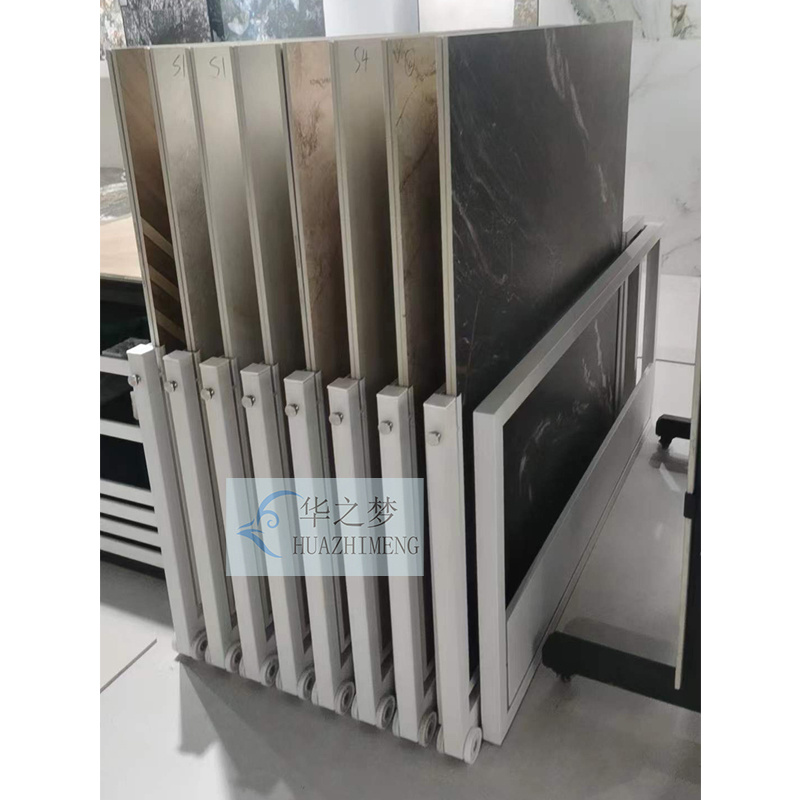 Ceramic Tile Sliding Stone Ground Flat Push Display Racks