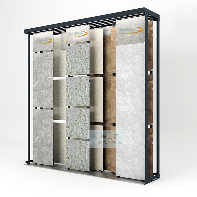 Direct Factory Adjustable Wood Floor Tile Sliding Display Rack
