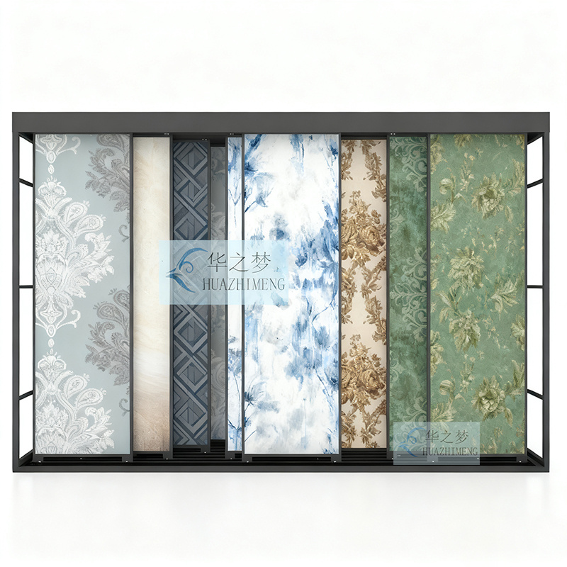 Factory Supply Adjustable Pull Push Wallpaper Display Rack