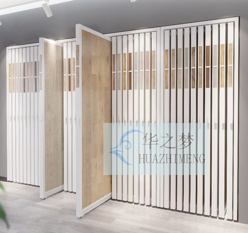 Pull Push Hardwood Parquet Laminate Wooden Flooring Display Rack