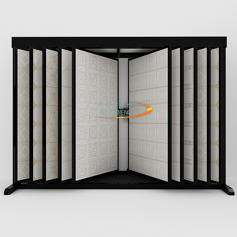 Custom Logo Wing Book Page Turning Tile Sample Stone Display Rack