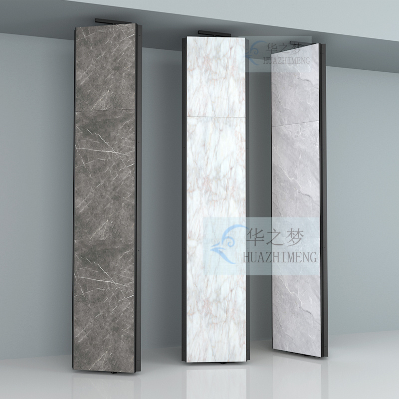 Customized OEM/ODM PVC Slab Tile Stone Rotating Display Rack