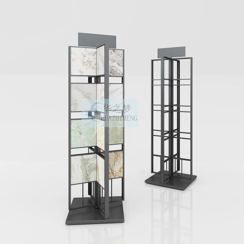 Multi Format Marble Mosaic Rotating Tile Stone Display Stand