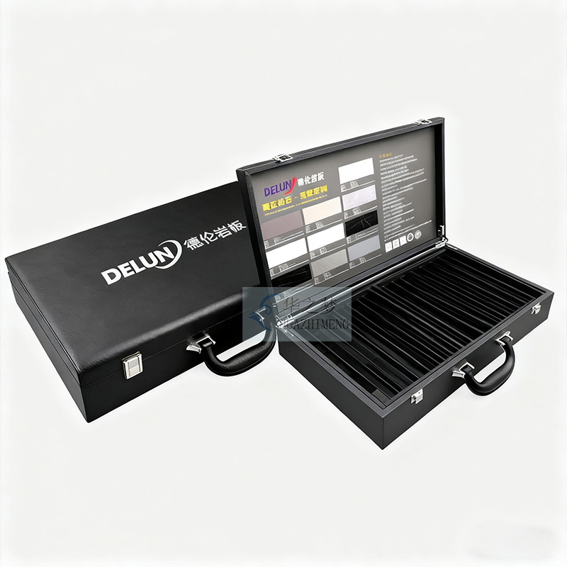 Portable Trade Show Card Display Granite Slab Packaging Sample Box