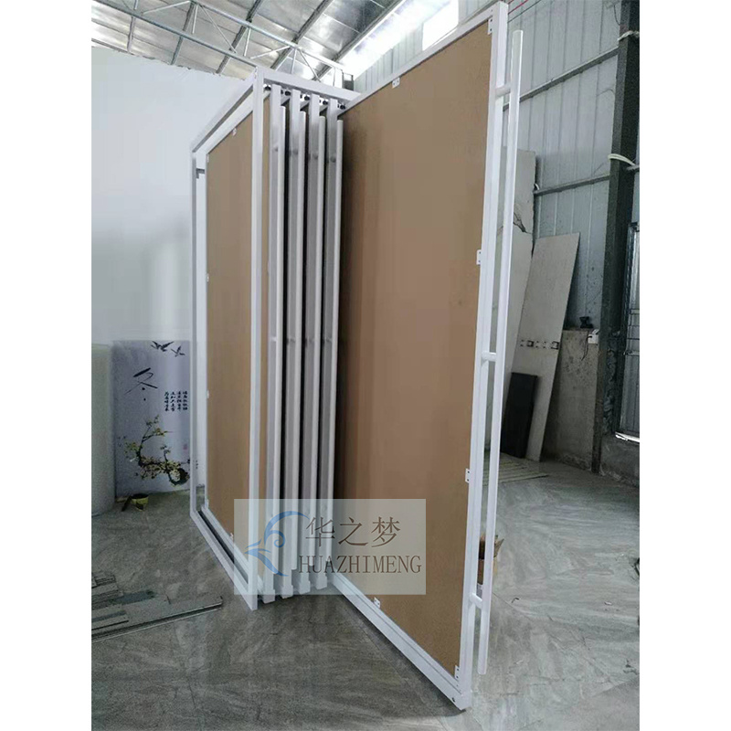 Custom Showroom Wall Panels Wood Floor Pull Out Display Rack - Image 4