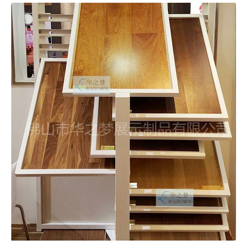 Inclined Display Facing Wood Flooring Tile Laminate Sliding Stand