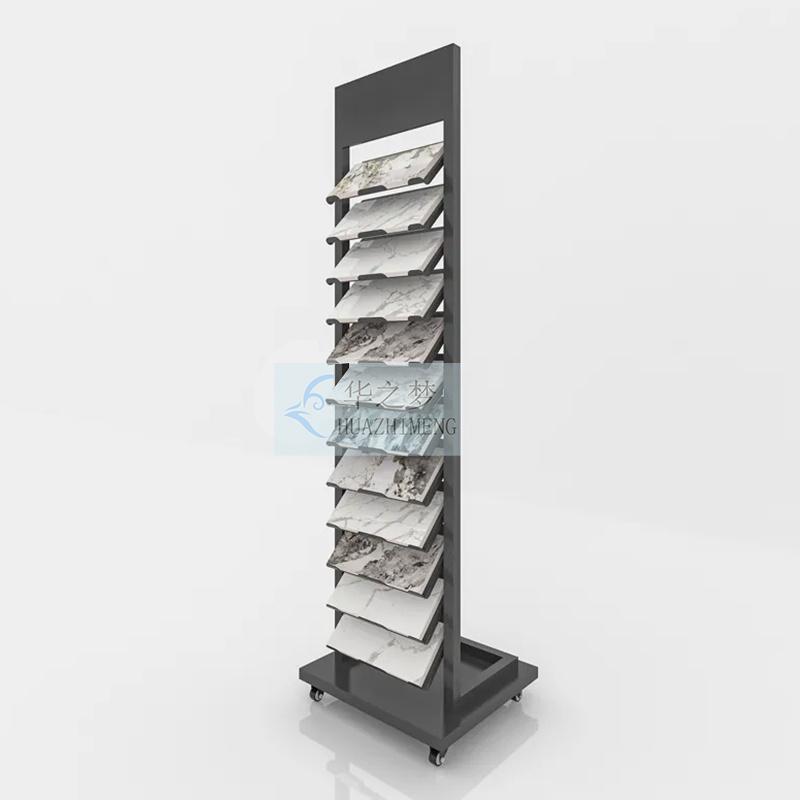Modern Design Flooring Tower Quartz Porcelain Tile Display Stand