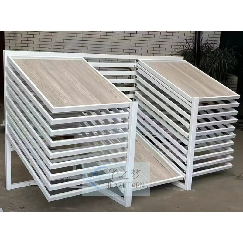 Pull and Push Stone Simple Stand Sliding Quartz Tile Display Rack - Image 3