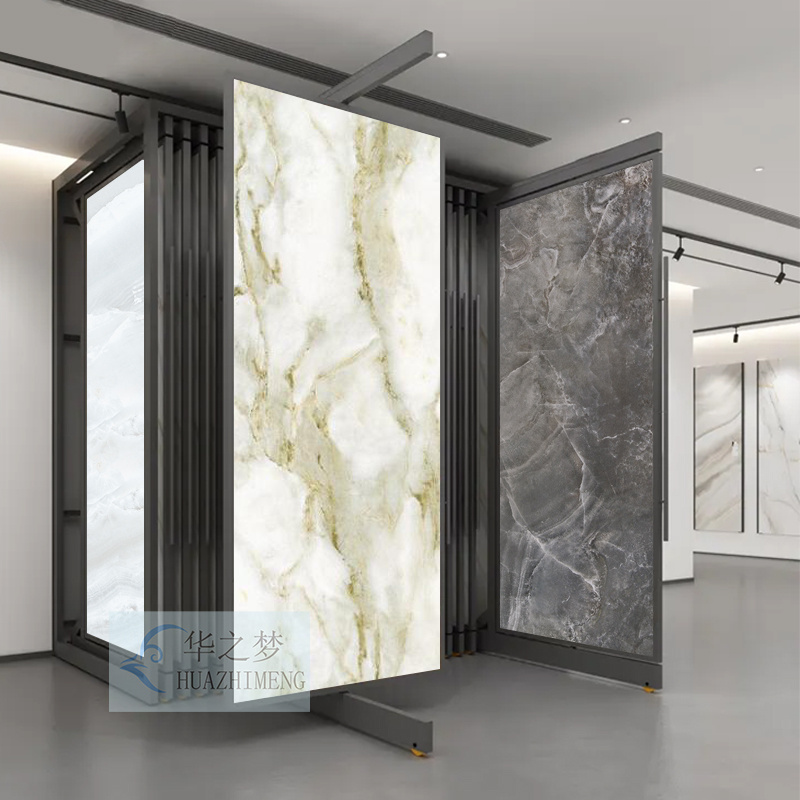 Ceramic Tile Sliding Adjustable 360 Rotating Stone Display Rack - Image 2