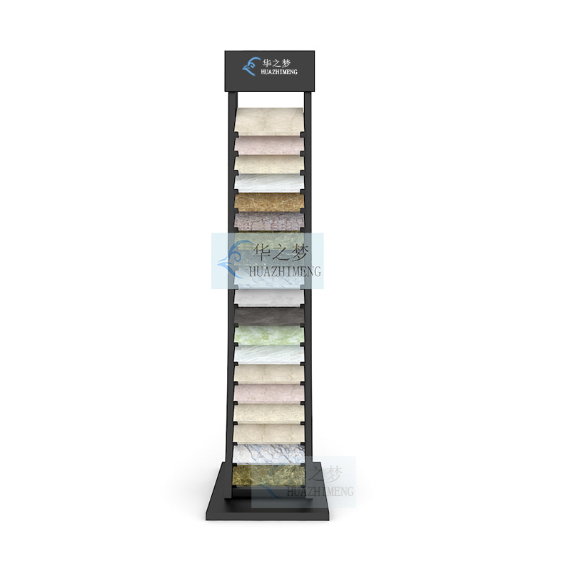 Flooring Standing Spc Glass Tile Showroom Display Racks For Granite