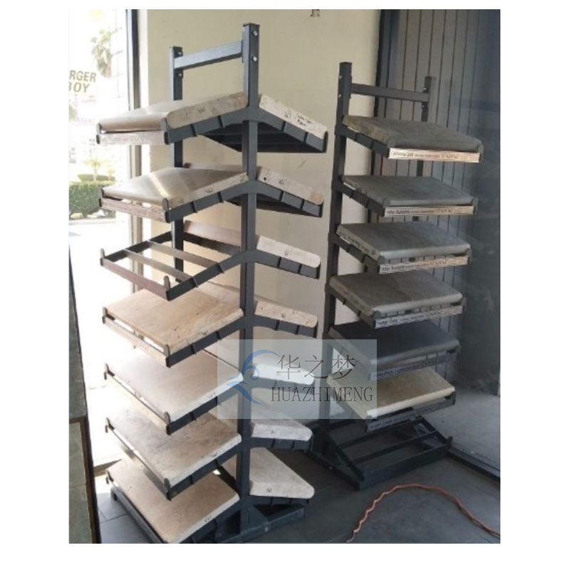 Factory Artificial Stone Tile Panel Display Shelf MDF Samples Tand - Image 4