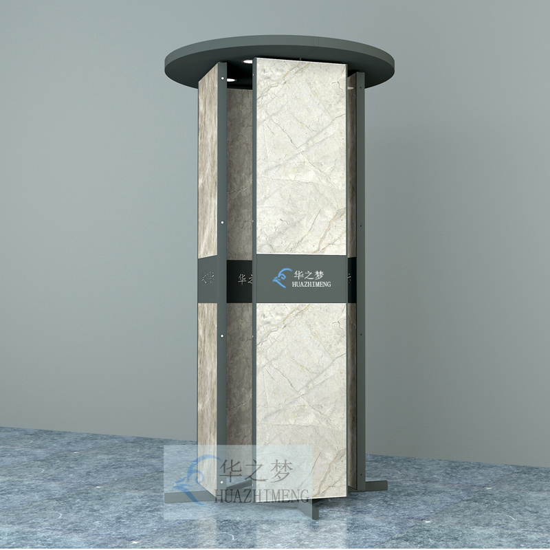 Ceramic Wall Tile Stone Marble Rotating Display Rack Showroom