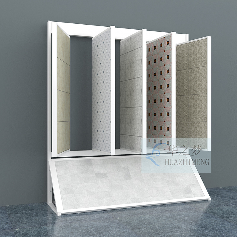 Stone Turning-Page Frame Wing Panel Ceramic Tile Display Rack