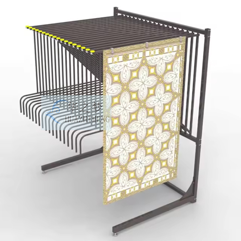 Carpet Display Rack Page-Turning Showroom Rug Rubber Blanket Stand