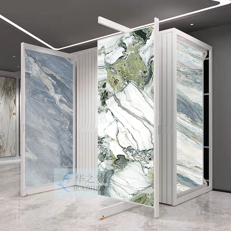 Ceramic Tile Sliding Adjustable 360 Rotating Stone Display Rack - Image 3