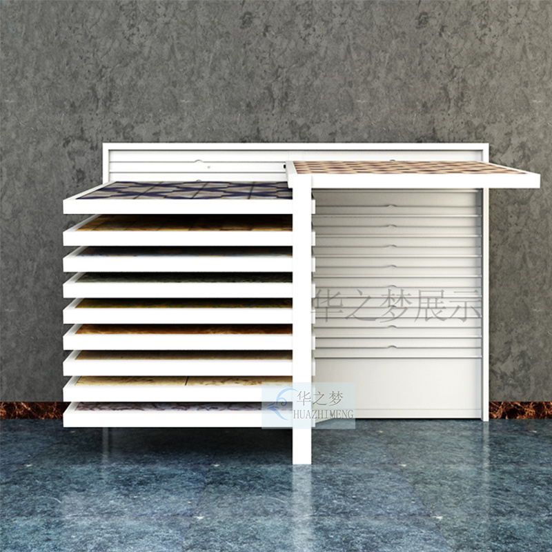 Pull and Push Stone Simple Stand Sliding Quartz Tile Display Rack