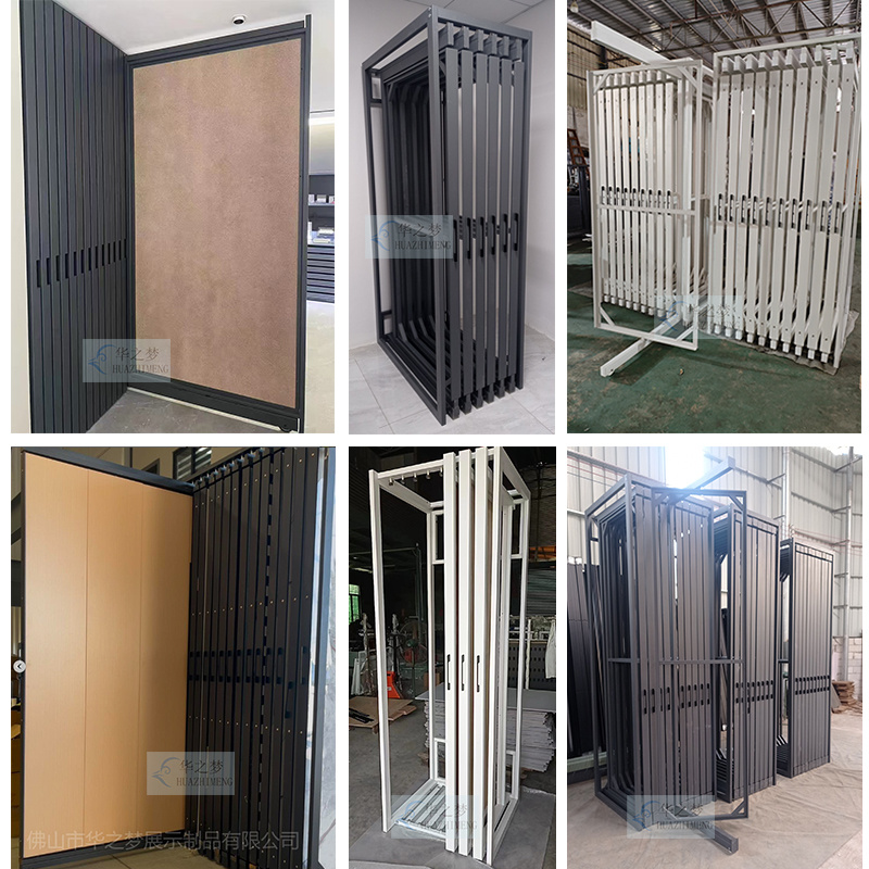 Ceramic Tile Sliding Adjustable 360 Rotating Stone Display Rack - Image 4