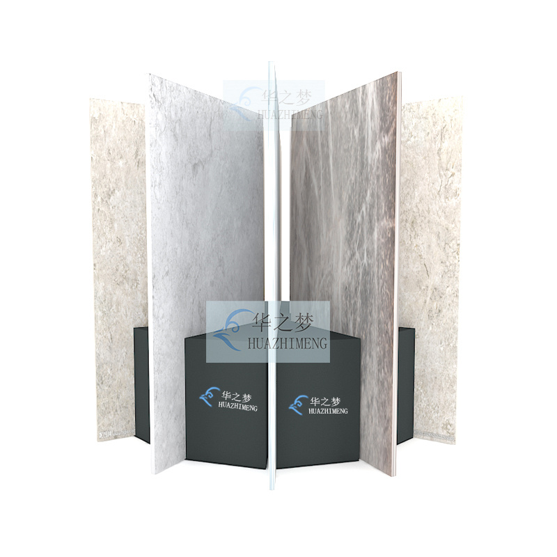 Hot Sale Tile Granite Quartz Stone Metal Slots Display Rack