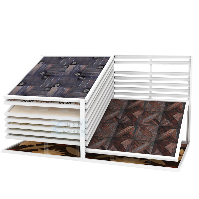 Hardwood Flooring Laminate Inclined Parquet Tile Sliding Display Rack