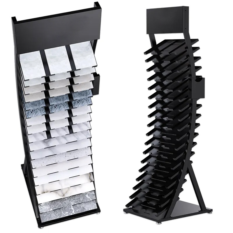 Customize Tile Stand Stone Quartz Mosaic Sample Display Shelf - Image 3