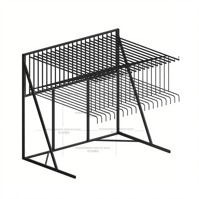 Modern Page-Turning Showroom Rug Rack Display Rubber Blanket Metal Stand - Image 4