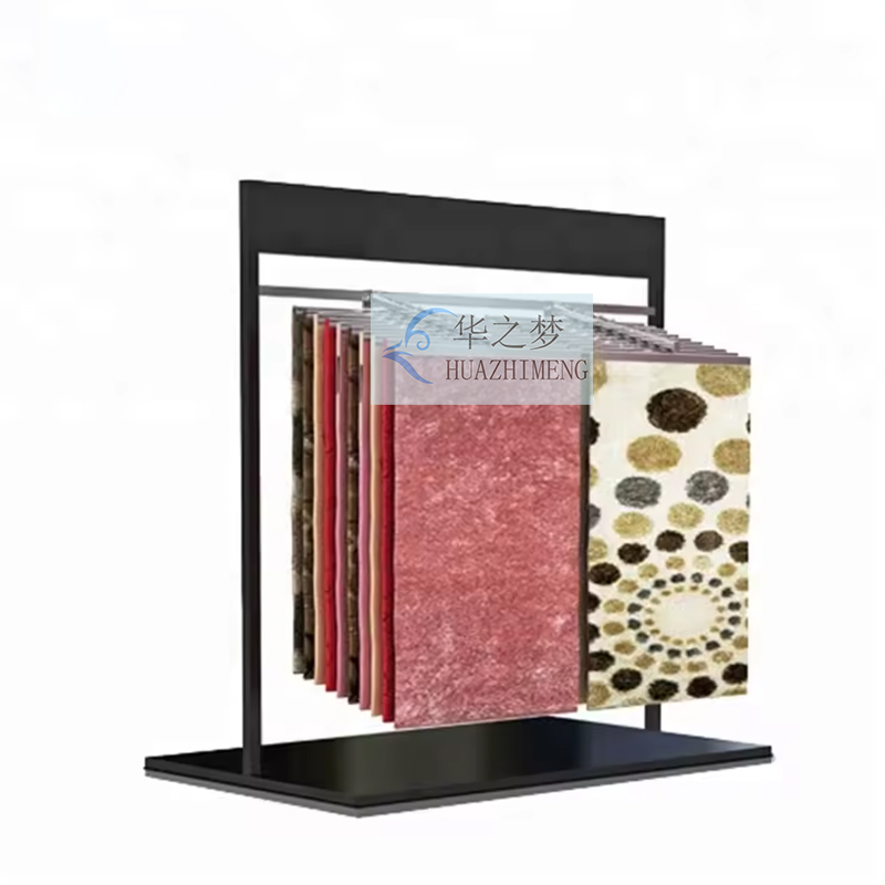 Carpet Sample Hanging Rug Display Shelves For Shops Showroom