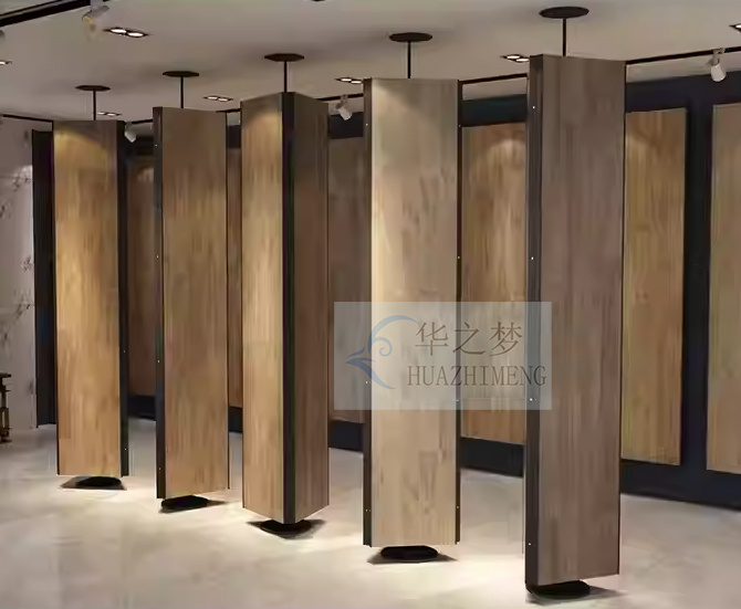 360 Degree Rotating Panel Sample Parquet Flooring Display Shelf