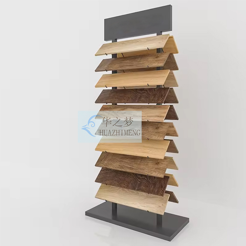 Custom Wholesale Wood Flooring Wall-Mounted Metal Display Racks