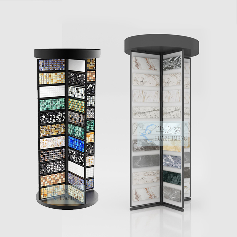 OEM/ODM 360 Degree Rotating Metal Rack Tile Mosaic Display Stand