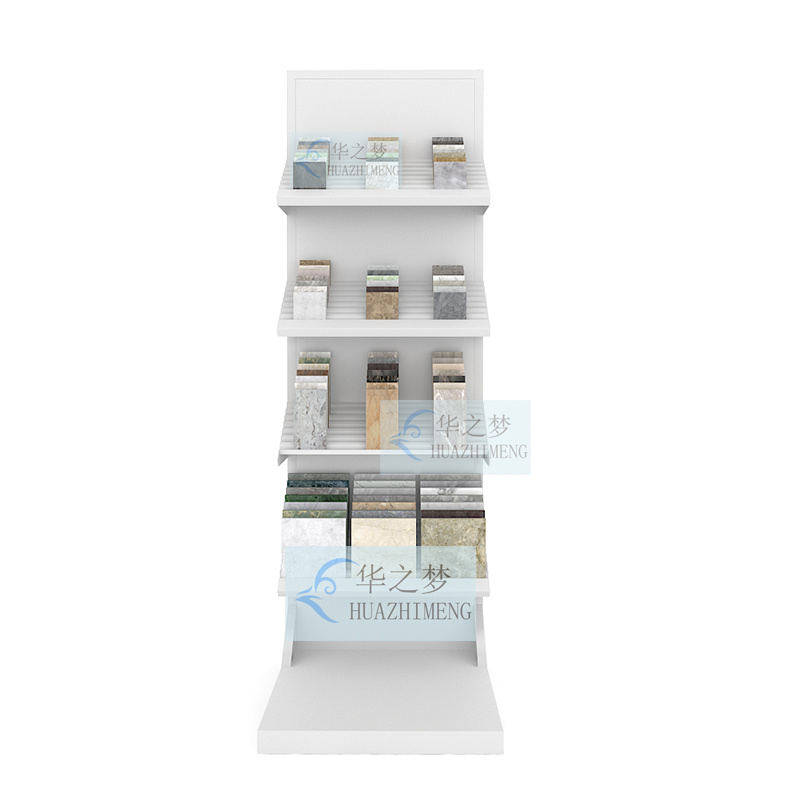 Floor Standing Tile Display Rack Slotted Marblestep Stone Stand - Image 4