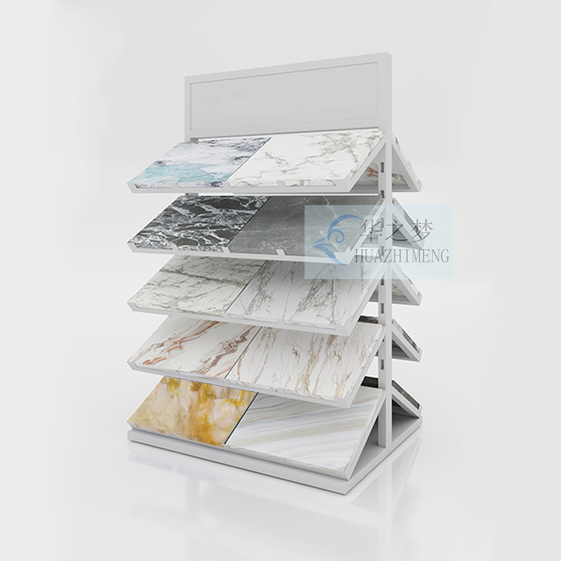 Factory Artificial Stone Tile Panel Display Shelf MDF Samples Tand