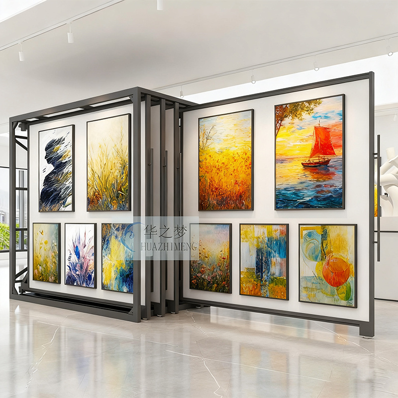 Pull-Out Artwork Holder Carpet Fabric Sliding Paint Canvas Stand - Image 3